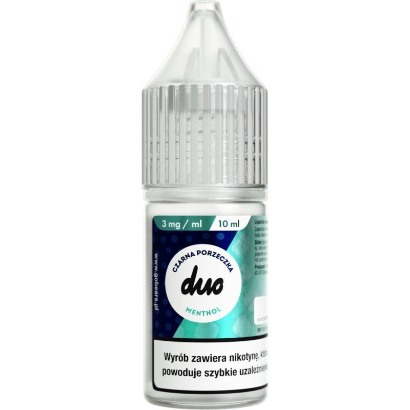Liquid Duo Nicotine 10ml - Black Currant Menthol 3mg | Doctorvape