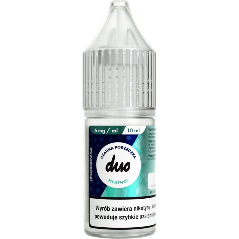 Liquid Duo Nicotine 10ml - Czarna Porzeczka Menthol 6mg | Doctorvape