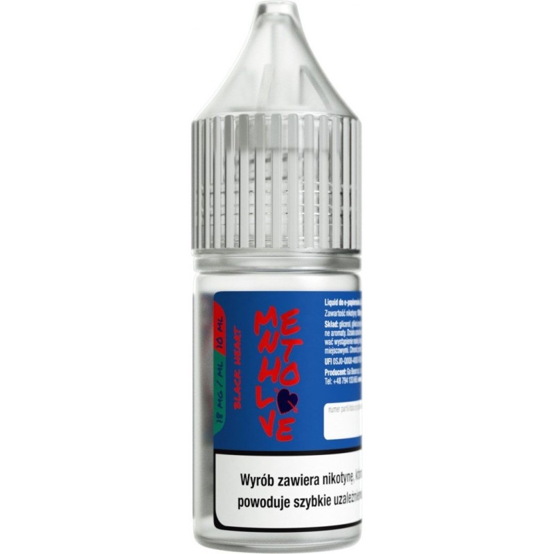 Liquid Menthol Nicotine - Black Heart 18mg | Doctorvape