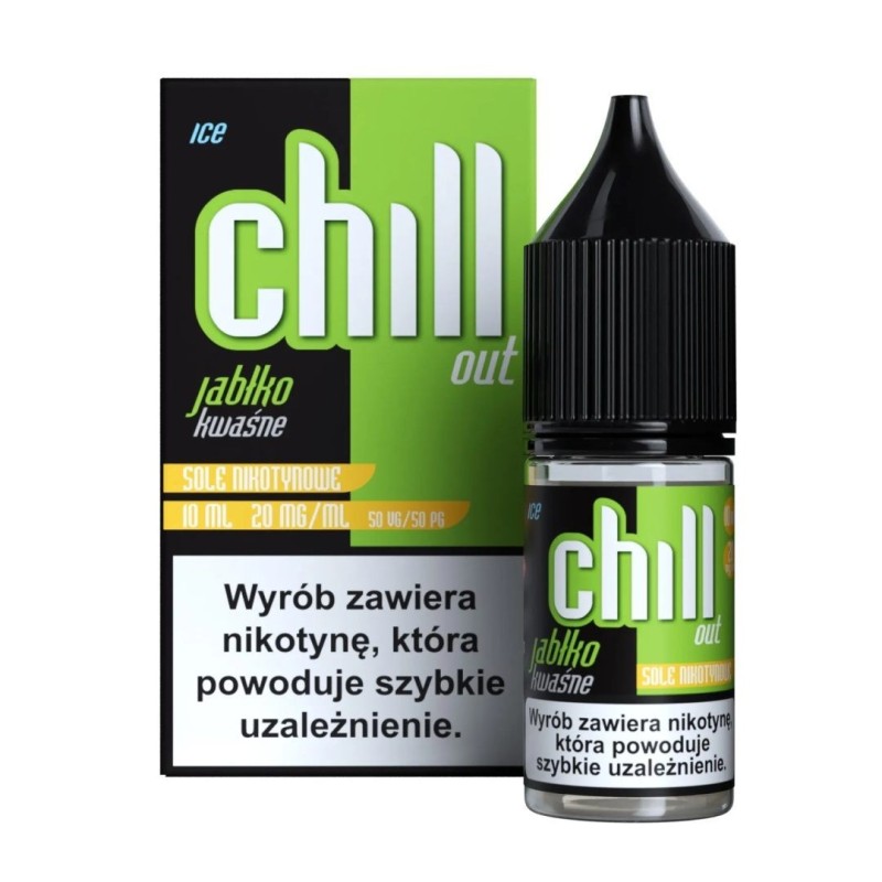 Liquid Chill Out Salt 10ml - Sour Apple Ice 20mg | Doctorvape