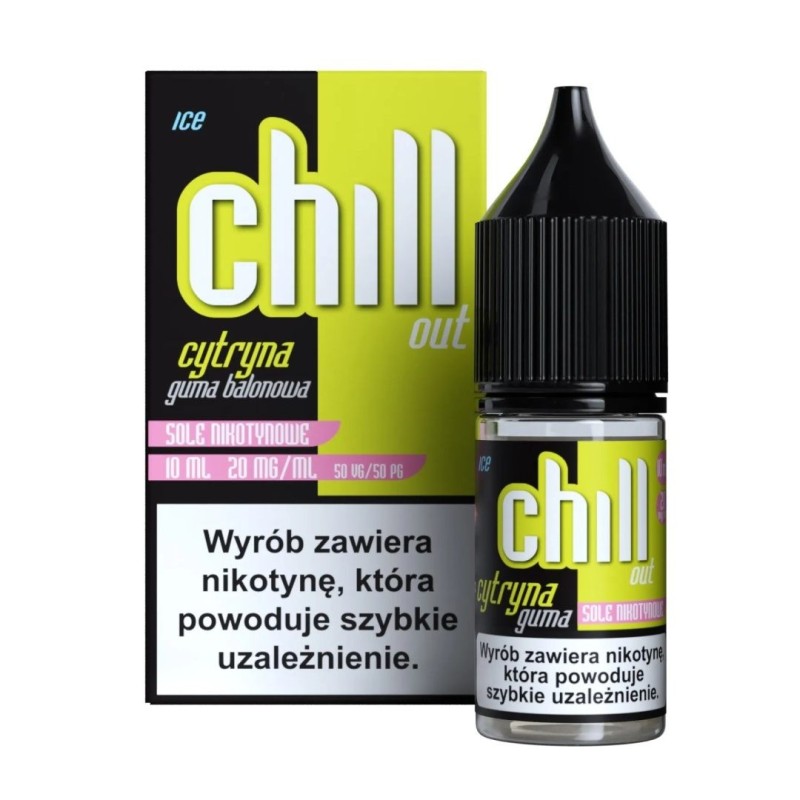 Liquid Chill Out Salt 10ml - Citron Bubble Gum Ice 20mg | Doctorvape