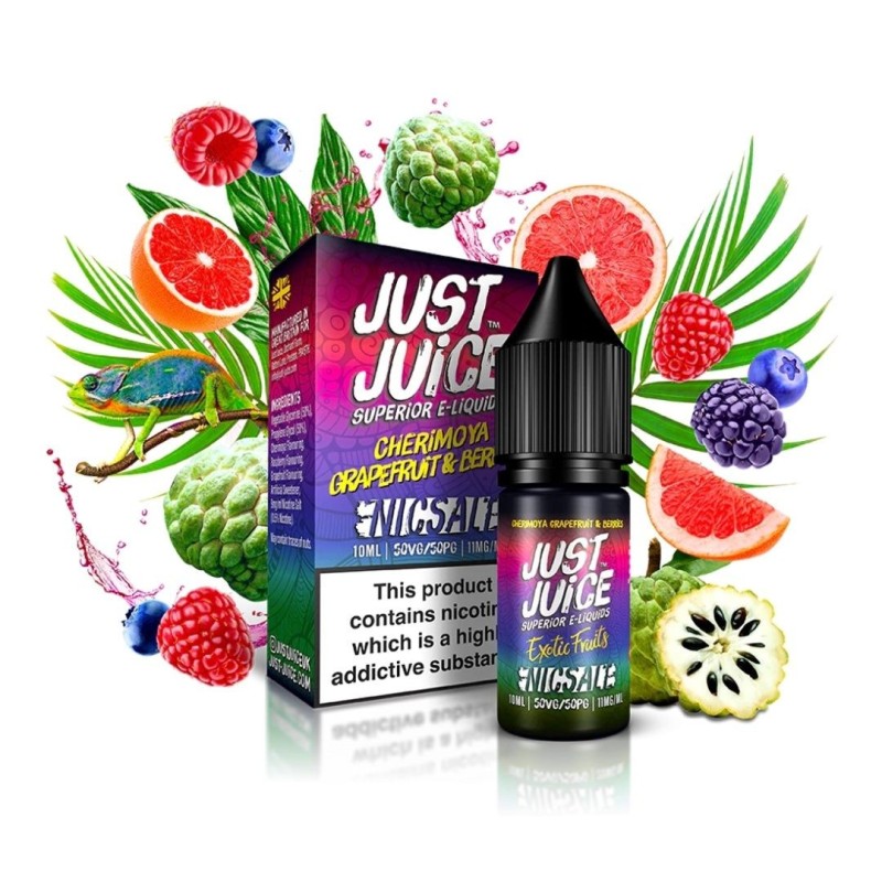 Liquid Just Juice Salt 10ml - Chérimoya Pamplemousse & Baies 20mg | DoctorVape