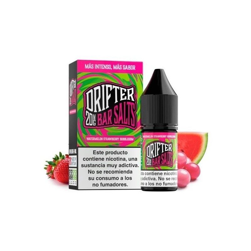Liquid Drifter Bar Salts 10ml 20mg Watermelon Strawberry Bubblegum