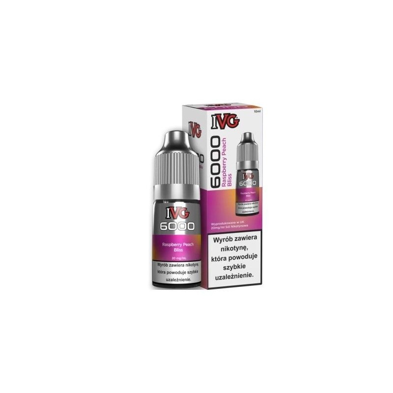 Liquid IVG 6000 Salt - Délice de Framboise et Pêche 20 mg 10 ml | Doctorvape