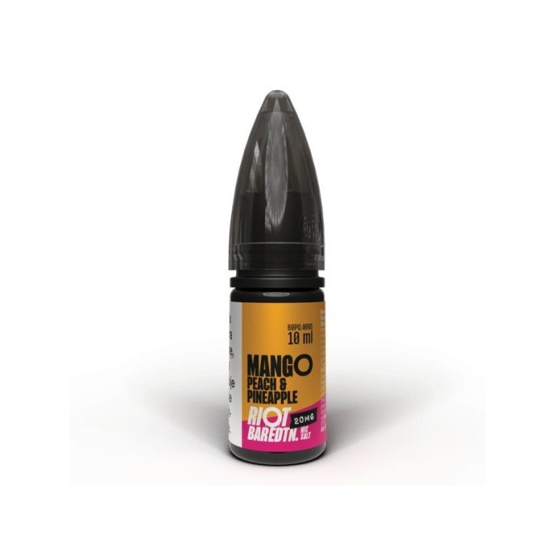 Liquid RIOT Salt 10ml - Mangue Pêche Ananas 20mg | Doctorvape