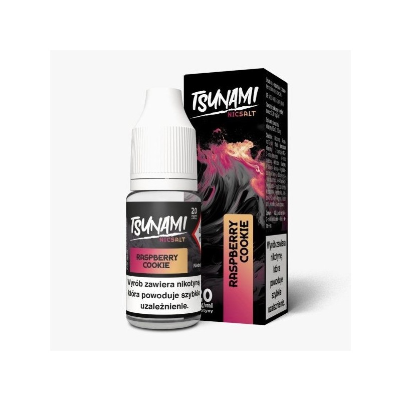 Liquid Tsunami NicSalt - 10ml Malinowe Ciasteczko 20mg | Doctorvape