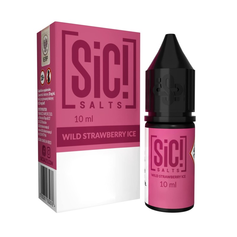 Liquid Sic Salts 10ml - Wild Strawberry Ice 20mg