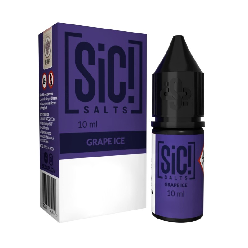 Liquid Sic Salts 10ml - Grape Ice 20mg