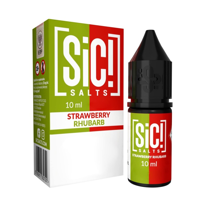 Liquid Sic Salts 10ml - Strawberry Rhubarb 20mg