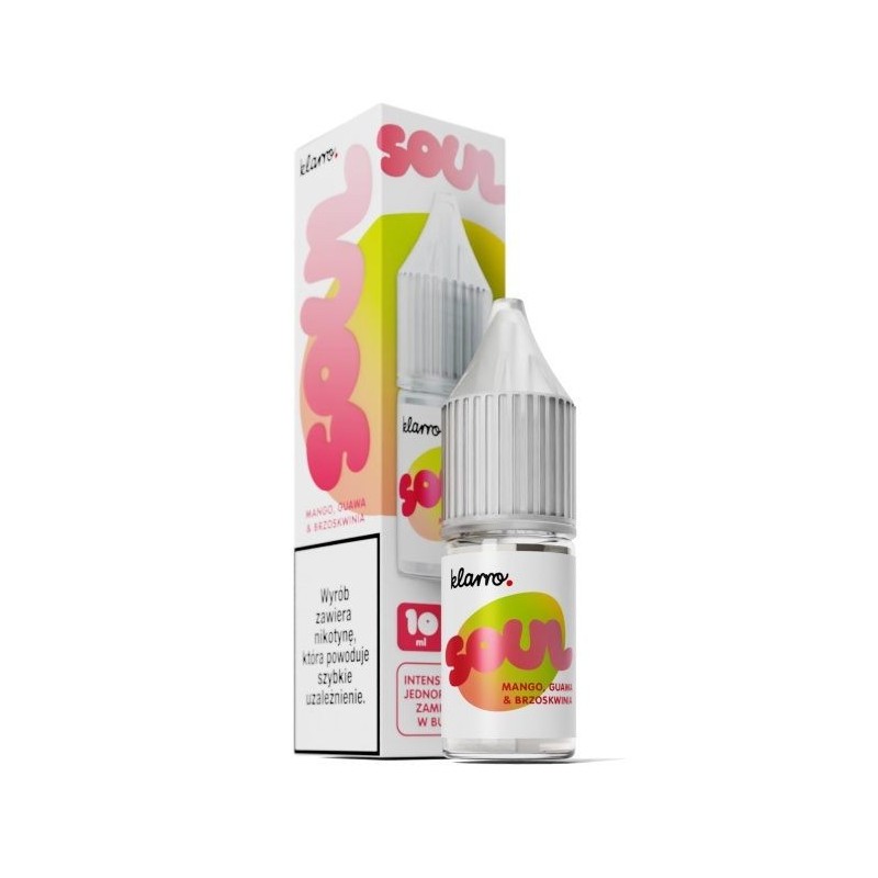 Liquid Klarro Soul 10ml 20mg sel - Mangue, Goyave, Pêche | DoctorVape