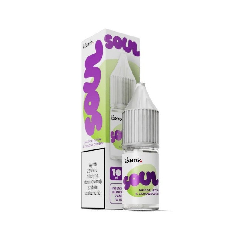 Liquid Klarro Soul 10ml 20mg Sel - Myrtille, Mûre, Bonbons aux Herbes | DoctorVape
