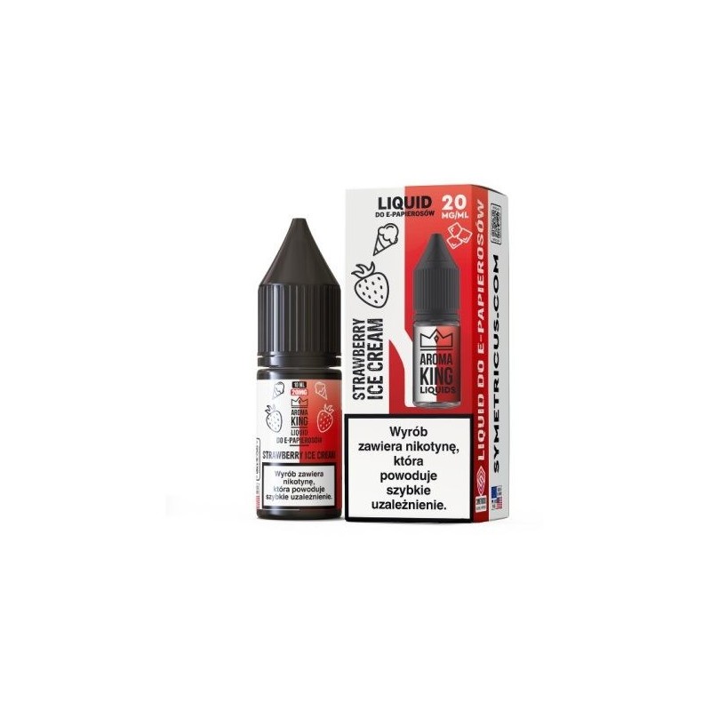 Liquid Aroma King Salt 10 ml - Strawberry Ice Cream 20 mg