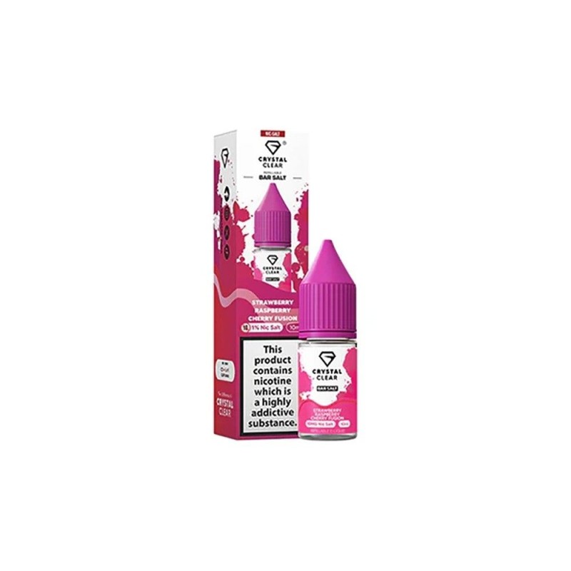 Sels de Crystal Liquide Clairs 10ml 20mg Fusion Fraise Framboise Cerise | DoctorVape