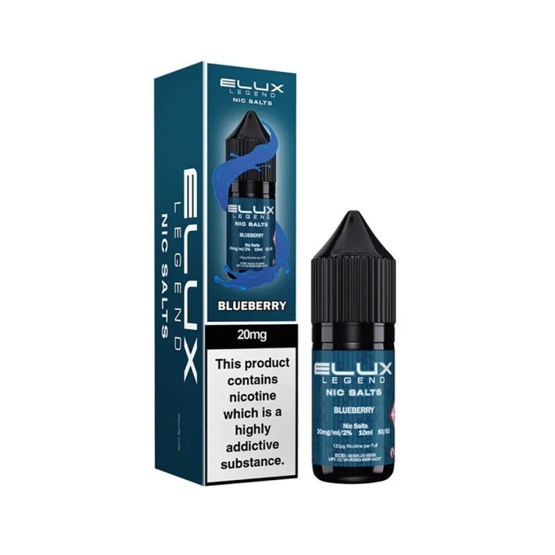 Liquid Elux Legend Nic Salts 10ml 20mg Blueberry