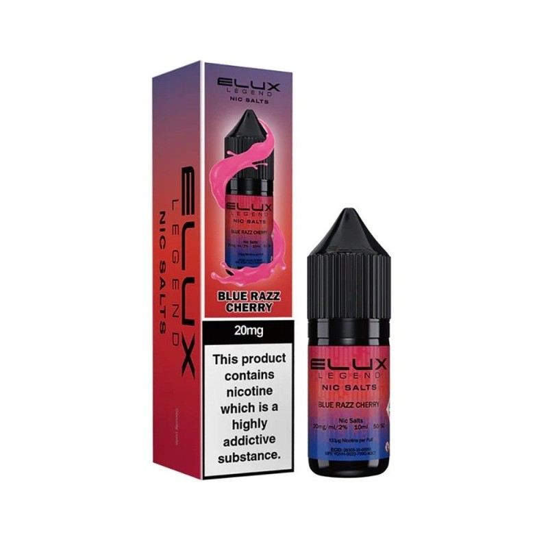 Liquid Elux Legend Nic Salts 10ml 20mg Blue Razz Cherry