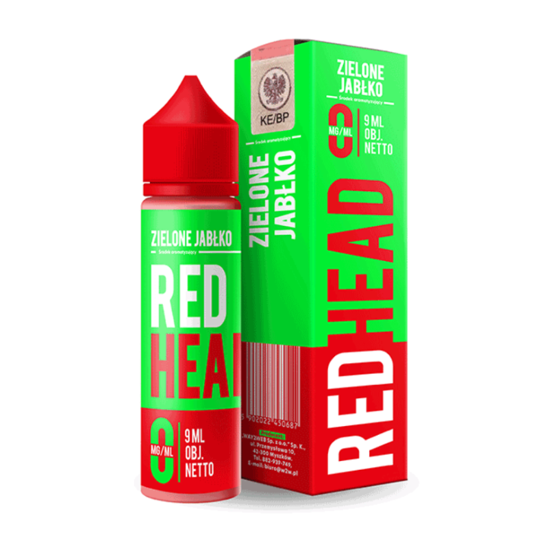 Longfill RedHead 9/60ml - Zielone Jabłko