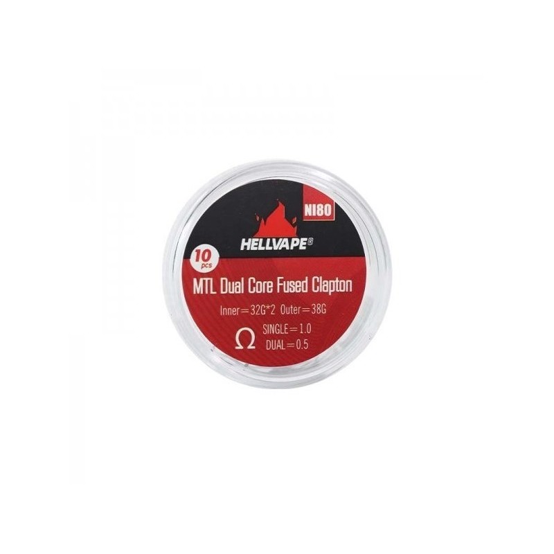 Hellvape - Coils Fused Claptons MTL Ni80 à double noyau pré-montés 0,5 Ω | Doctorvape