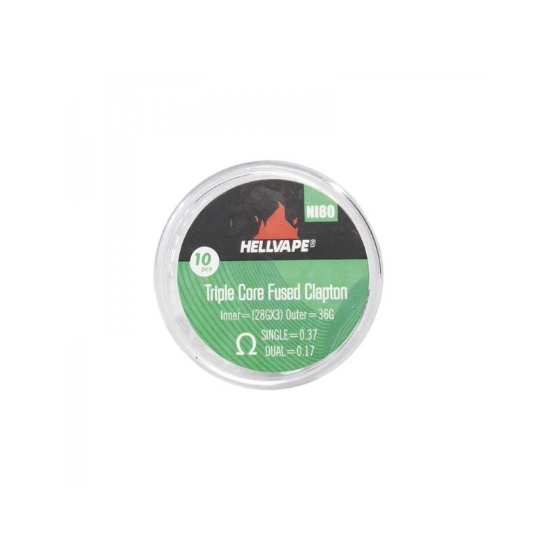 Hellvape - Coils Fused Claptons Triple Core Ni80 pré-montés 0,17 Ω | Doctorvape