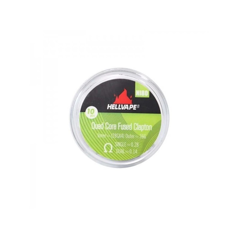 Hellvape - Ni80 Quad Core Fused Clapton Coils Pre-Built 0.14 Ω | Doctorvape