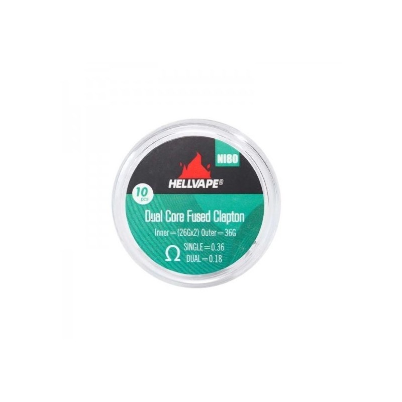 Hellvape - Podwójne rdzenie klapton z drutu NI80, prefabrykowane cewki 10szt 0,18oHm | Doctorvape