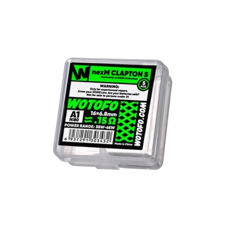 Wotofo - NexMesh Clapton S - A1 NI80 0,15 ohm (5 szt.) | Doctorvape