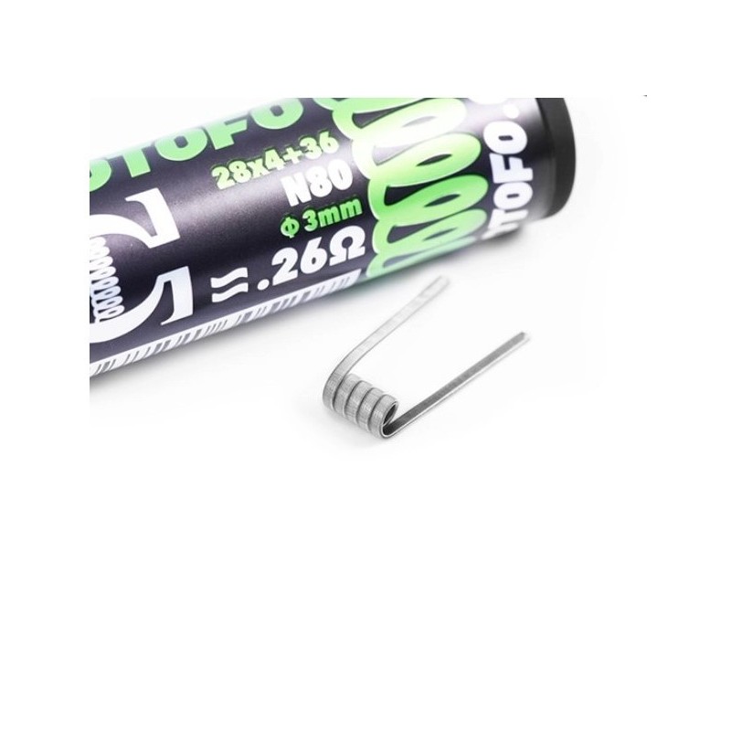 Wotofo - N80 Coil Préfabriqué - quad core fused clapton 28x4+36 0,26ohm | Doctorvape