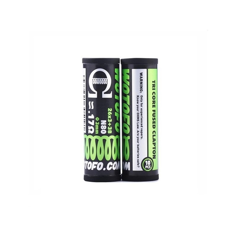 Wotofo - N80 Prebuilt Coil - Triple Core Fused Clapton 26x3+38 0.17ohm | Doctorvape