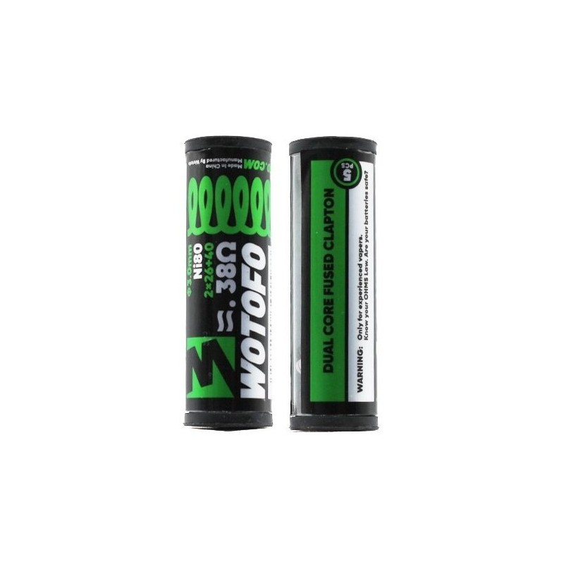 Wotofo - N80 Podwójny Rdzeń Fuzed Clapton Prefabrykowana Cewka - 2*26+40 0,38 om (5 szt.) | Doctorvape