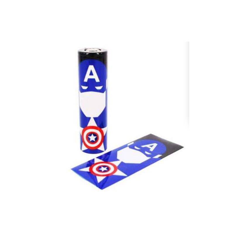 T-shirt thermorétractable - Captain America - pour batterie 18650 | Doctorvape