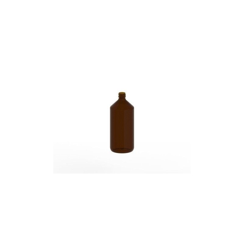 Amber PET Bottle with Cork, 1L Capacity | DoctorVape