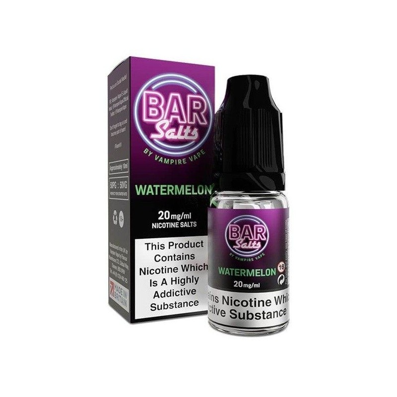 Liquid Vampire Vape Bar Salt 10ml 20mg Watermelon
