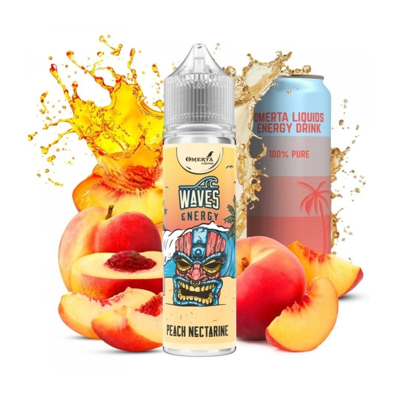 Longfill Omerta Waves Energy - Peach Nectarine 15/60ml