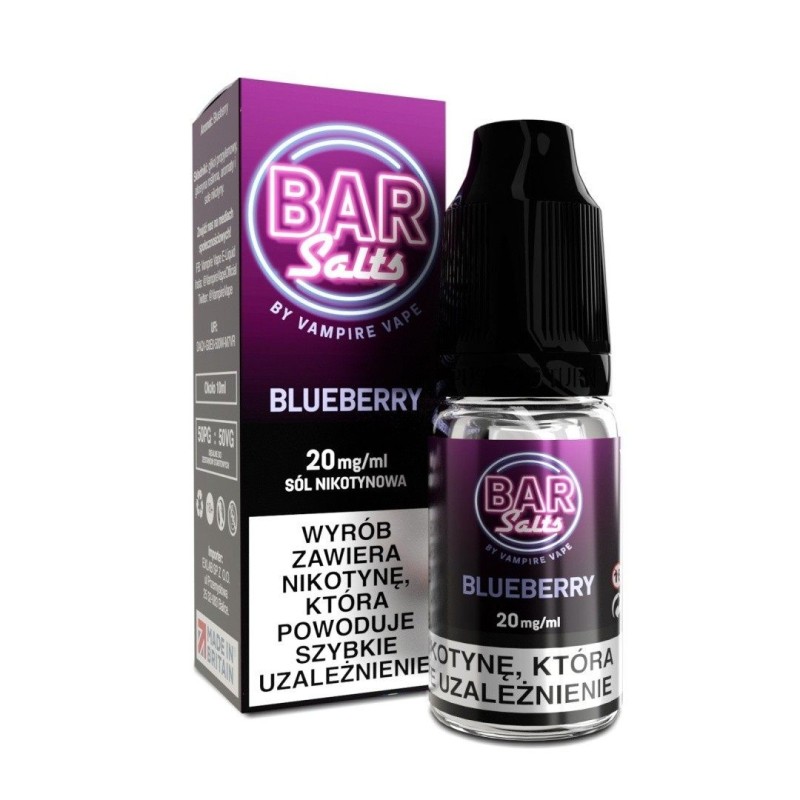 Liquid Vampire Vape Bar Salt 10ml 20mg Blueberry