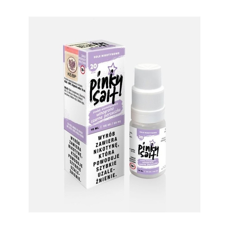 Liquid Pinky Vape Salt - 10ml Winogrono Czarna porzeczka 20mg