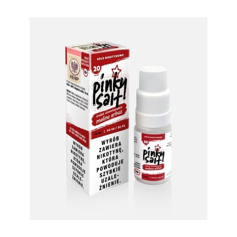 Liquid Pinky Vape Salt - 10ml Raspberry Watermelon 20mg | DoctorVape